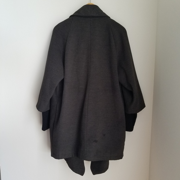 SOLD! Calvin Klein Wrap Drape Coat - Picture 3 of 7